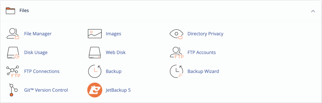 FTP Accounts icon location